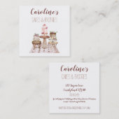 Boho Baking Bakery Boutique, Cupcakes & Pastries S Vierkante Visitekaartje (Voorkant / Achterkant)