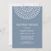 Boho Bali Birthday Brunch op Denim Blue 2 Kaart (Voorkant)
