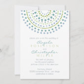 Boho Bali Green Jewels Wedding Kaart (Voorkant)