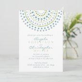 Boho Bali Green Jewels Wedding Kaart (Staand voorkant)