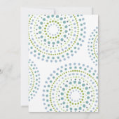 Boho Bali Green Jewels Wedding Kaart (Achterkant)