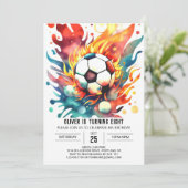 Boho Ball bewerkbare voetbal verjaardag Kaart (Staand voorkant)