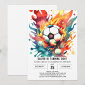 Boho Ball bewerkbare voetbal verjaardag Kaart (Voorkant / Achterkant)