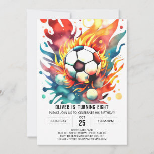 Boho Ball bewerkbare voetbal verjaardag Kaart