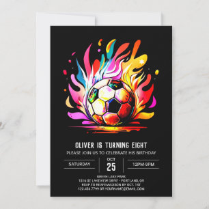 Boho Ball bewerkbare voetbal verjaardag Kaart