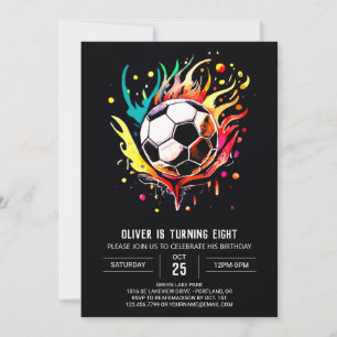 Boho Ball Printable Voetbal Verjaardag Kaart