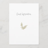 Boho Bamboe Botanisch blad Zacht Elegant groen Informatiekaartje (Voorkant)