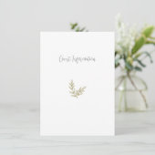 Boho Bamboe Botanisch blad Zacht Elegant groen Informatiekaartje (Staand voorkant)