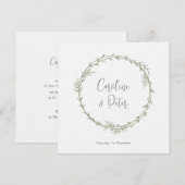 Boho Bamboe Botanisch blad Zacht Elegant groen Kaart (Voorkant / Achterkant)