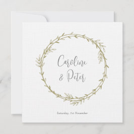 Boho Bamboe Botanisch blad Zacht Elegant groen Kaart