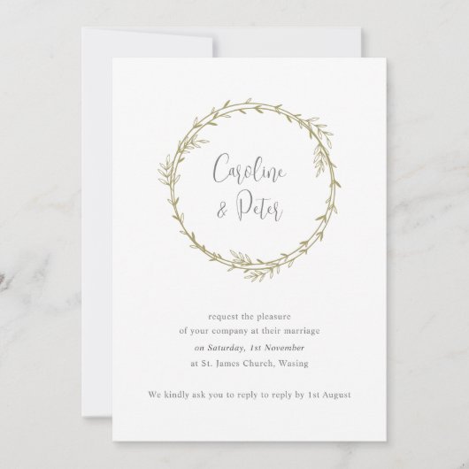 Boho Bamboe Botanisch blad Zacht Elegant groen Kaart (Voorkant)