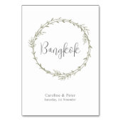 Boho Bamboe Botanisch blad Zacht Elegant groen Kaart (Achterkant)