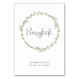 Boho Bamboe Botanisch blad Zacht Elegant groen Kaart