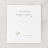 Boho Bamboe Botanisch blad Zacht Elegant groen Plaatskaartje (Buitenkant ongevouwen)