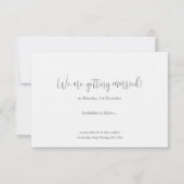 Boho Bamboe Botanisch blad Zacht Elegant groen Save The Date (Achterkant)