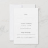 Boho Bamboe Botanisch Blad Zachte Elegante Groenbl RSVP Kaartje (Achterkant)