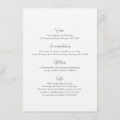 Boho Bamboe Botanisch Blad Zachte Elegante Groenel Informatiekaartje (Achterkant)