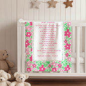 Boho Baptism Gift Personal Prayer Fleece Blanket  Deken