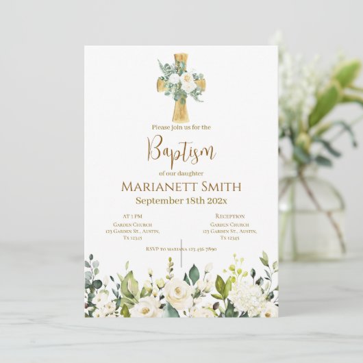 Boho Baptism Kaart (Staand voorkant)