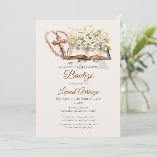 Boho Baptism Kaart (Staand voorkant)
