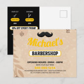 Boho Barbershop Marketing Postcard Briefkaart (Voorkant / Achterkant)