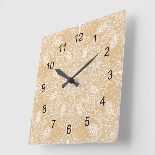 Boho Barkley Vierkante Klok (Hoek)