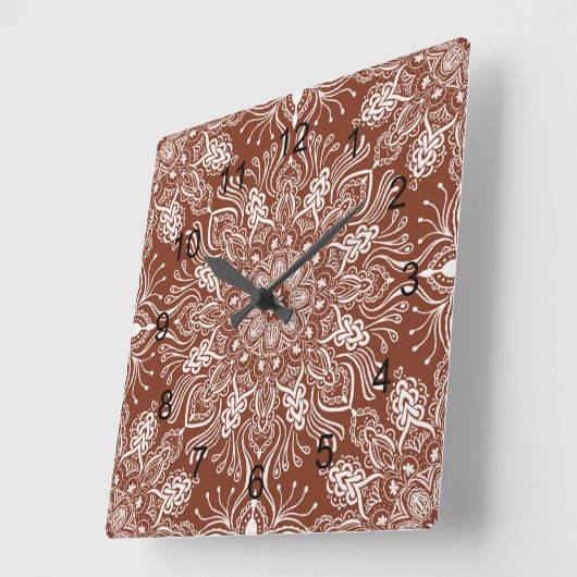 Boho Barkley Vierkante Klok (Hoek)