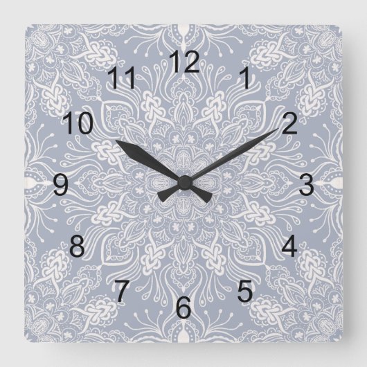 Boho Barkley Vierkante Klok (Voorkant)