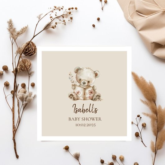 Boho Barly Wait Storytime Beer Baby shower Servet