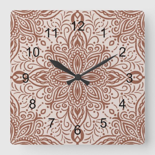 Boho Barrett Vierkante Klok (Voorkant)