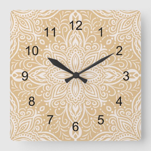 Boho Barrett Vierkante Klok (Voorkant)