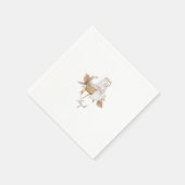 Boho Bassinet Custom White Baby shower Napkins Servet (Hoek)