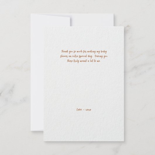 Boho Bassinet Nursery Baby shower Dank u wel Bedankkaart (Achterkant)