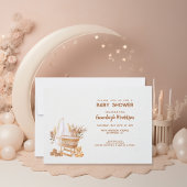 Boho Bassinet Nursery Baby shower Kaart