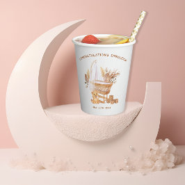 Boho Bassinet Nursery Baby shower Papieren Bekers