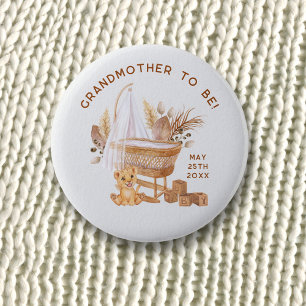 Boho Bassinet Nursery Baby shower Special Guest Ronde Button 5,7 Cm