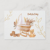 Boho Bassinet Nursery Books for Baby shower Game Informatiekaartje (Voorkant)