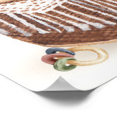  Boho Bassinet Speelgoed Baby shower Welkom Poster (Hoek)