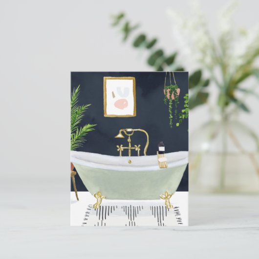 Boho Bath I Briefkaart (Staand voorkant)