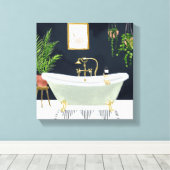 Boho Bath I Canvas Afdruk (Insitu (Houten vloer))