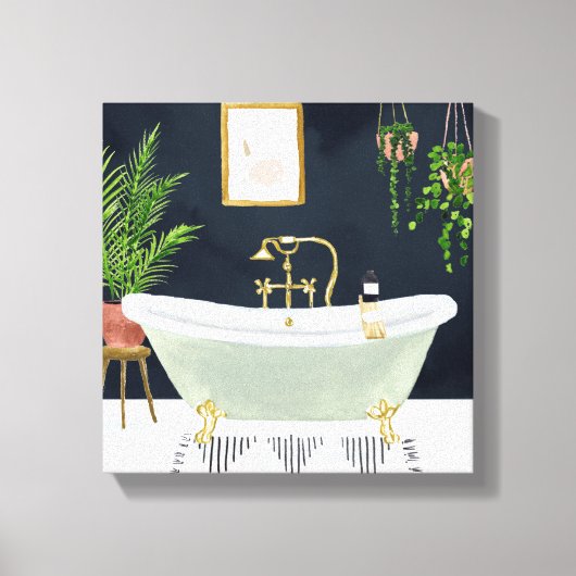 Boho Bath I Canvas Afdruk (Voorkant)