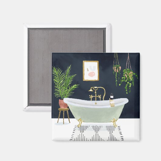 Boho Bath I Magneet (Voorkant / Achterkant)