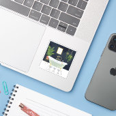 Boho Bath I Sticker (Laptop met iPhone)