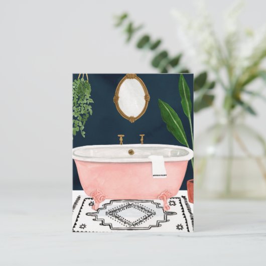 Boho Bath II Briefkaart (Staand voorkant)