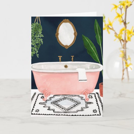 Boho Bath II Kaart (Gele Bloem)