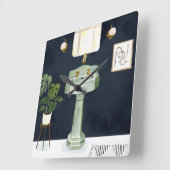 Boho Bath Sinks II Vierkante Klok (Hoek)