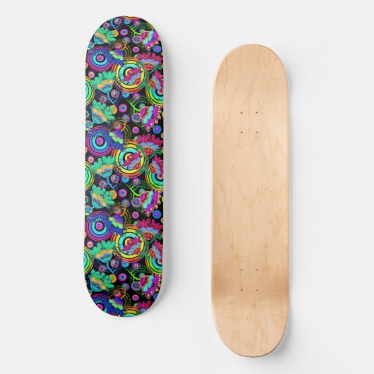 Boho Batik Bloemenvibes Persoonlijk Skateboard (Voorkant)