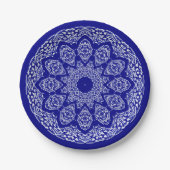 Boho Bazaar, Mix & Match Cobalt Pattern Papieren Bordje (Voorkant)