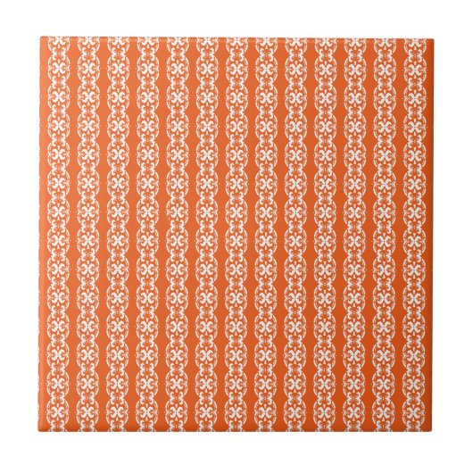 Boho Bazaar, Mix & Match Oranje Pattern Tegeltje (Voorkant)