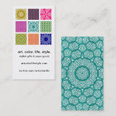Boho Bazaar Mosaic Patchwork Custom Visitekaartje (Voorkant / Achterkant)